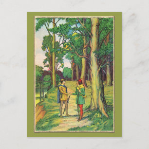 Robin Hood en Little John Briefkaart