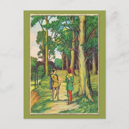 Robin Hood en Little John Briefkaart (Voorkant)