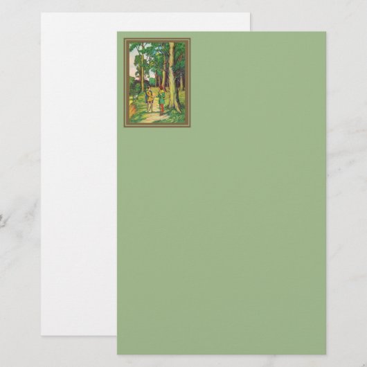 Robin Hood en Little John Briefpapier (Voorkant / Achterkant)