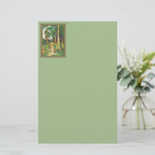 Robin Hood en Little John Briefpapier (Staand voorkant)