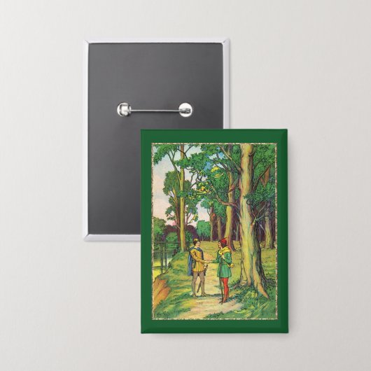 Robin Hood en Little John Button (Voorkant / Achterkant)