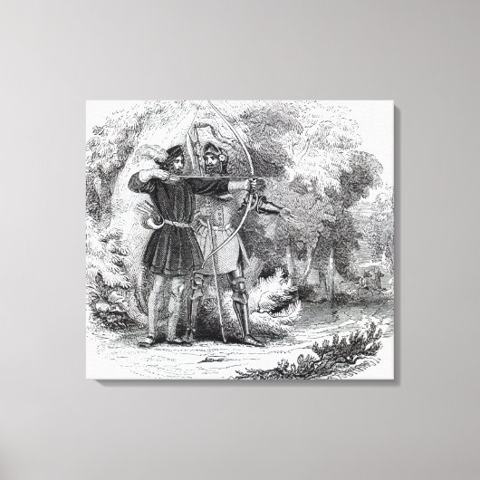 Robin Hood en Little John Canvas Afdruk (Voorkant)