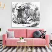 Robin Hood en Little John Canvas Afdruk (Insitu (Woonkamer))