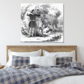Robin Hood en Little John Canvas Afdruk (Insitu (Slaapkamer))
