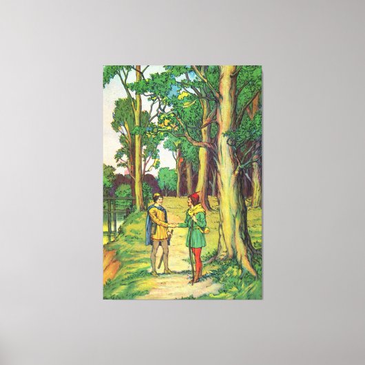 Robin Hood en Little John Canvas Afdruk (Voorkant)