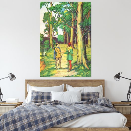 Robin Hood en Little John Canvas Afdruk (Insitu (Slaapkamer))