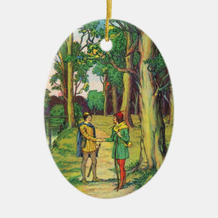 Robin Hood en Little John Keramisch Ornament