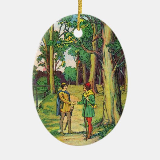 Robin Hood en Little John Keramisch Ornament (Voorkant)