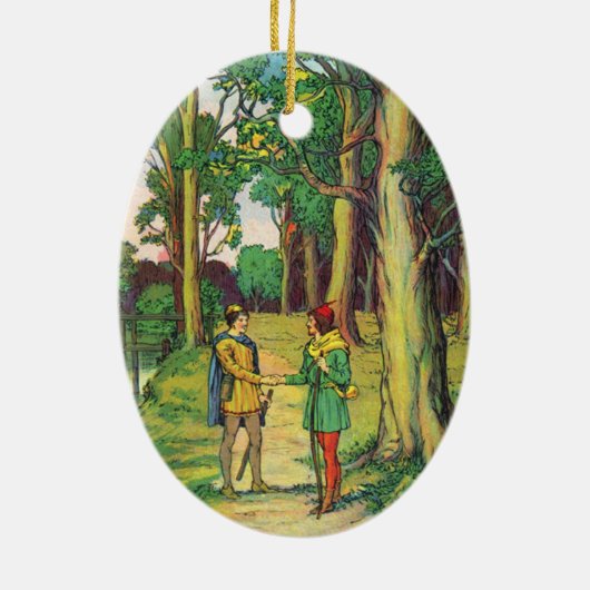 Robin Hood en Little John Keramisch Ornament (Achterkant)
