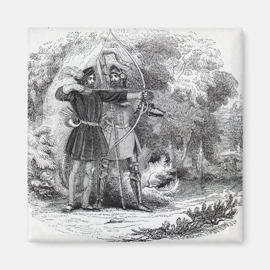 Robin Hood en Little John Magneet (Voorkant)