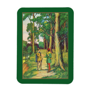 Robin Hood en Little John-magneet Magneet