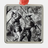 Robin Hood en Little John Metalen Ornament (Voorkant)