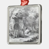Robin Hood en Little John Metalen Ornament (Links)