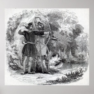 Robin Hood en Little John Poster