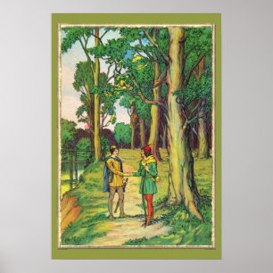 Robin Hood en Little John Poster