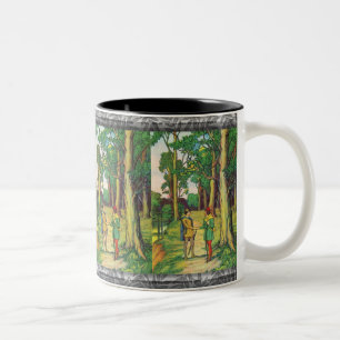 Robin Hood en Little John Two-Tone Coffee Mok