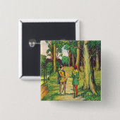 Robin Hood en Little John Vierkante Button 5,1 Cm (Voorkant /achterkant)