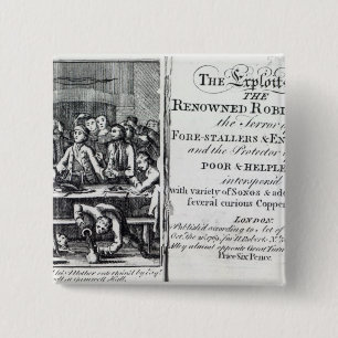 Robin Hood en zijn moeder Vierkante Button 5,1 Cm