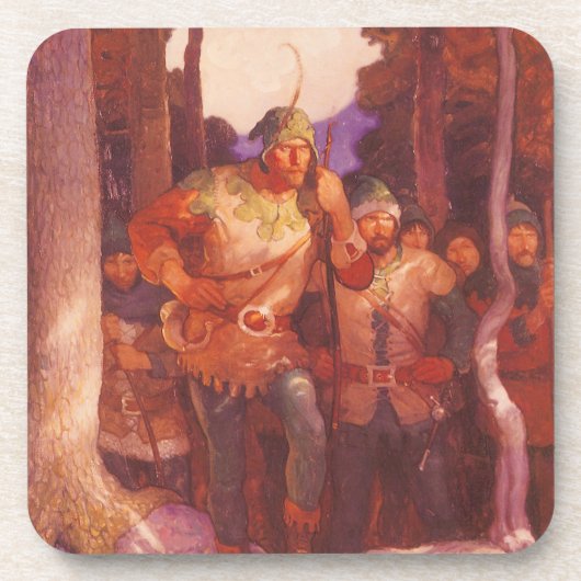 Robin Hood en Zijne Mannen van de NC Wyeth Bier Onderzetter (Voorkant)