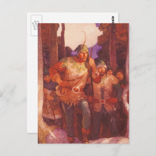 Robin Hood en Zijne Mannen van de NC Wyeth Briefkaart (Voorkant / Achterkant)