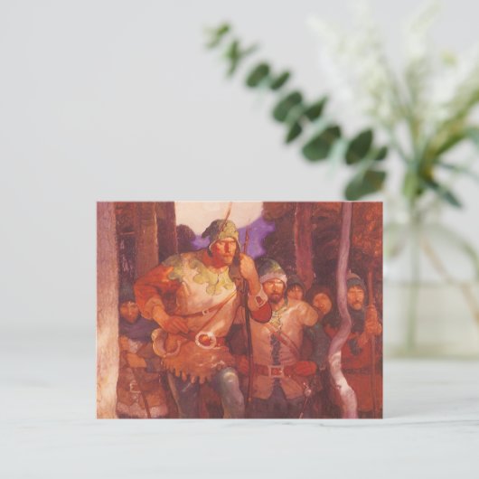 Robin Hood en Zijne Mannen van de NC Wyeth Briefkaart (Staand voorkant)