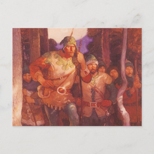  Robin Hood en Zijne Mannen van de NC Wyeth Briefkaart (Voorkant)