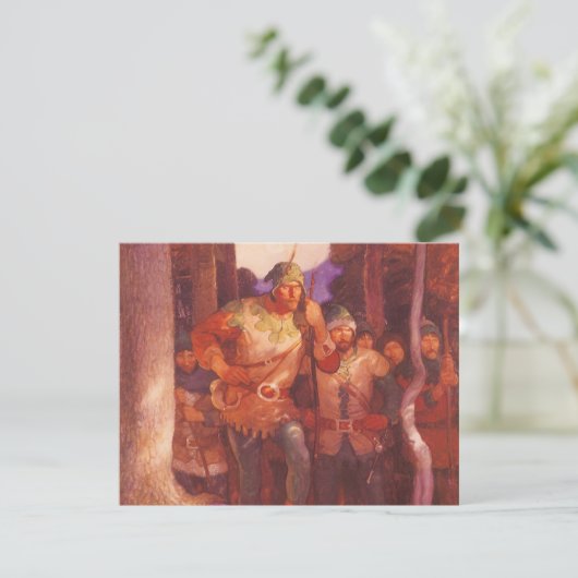Robin Hood en Zijne Mannen van de NC Wyeth Feestdagenkaart (Staand voorkant)