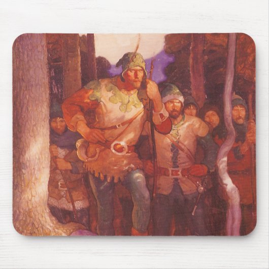  Robin Hood en Zijne Mannen van de NC Wyeth Muismat (Voorkant)