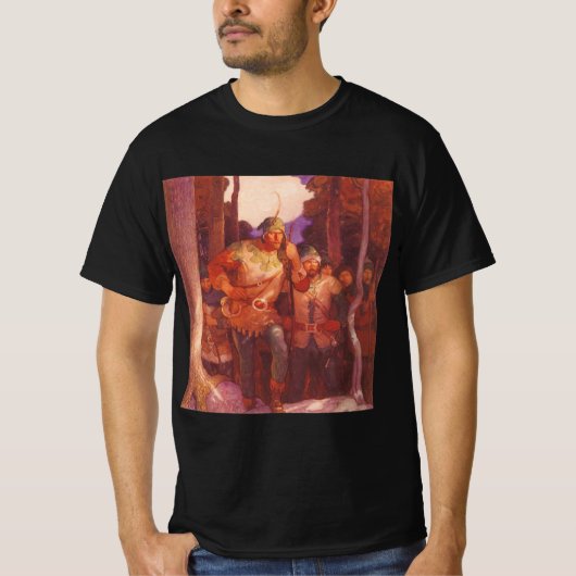 Robin Hood en Zijne Mannen van de NC Wyeth T-shirt (Voorkant)