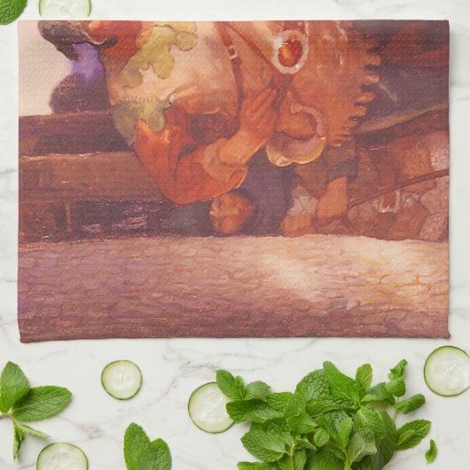  Robin Hood en Zijne Mannen van de NC Wyeth Theedoek (Gevouwen)