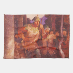  Robin Hood en Zijne Mannen van de NC Wyeth Theedoek