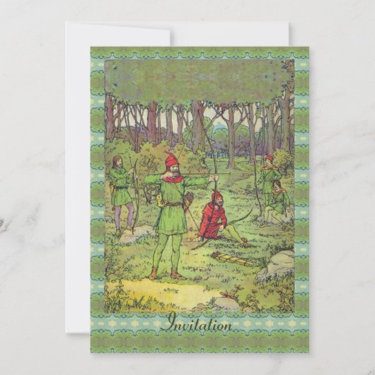 Robin Hood in de bosuitnodiging Kaart (Voorkant)