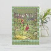 Robin Hood in de bosuitnodiging Kaart (Staand voorkant)