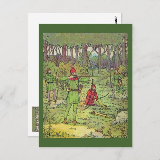 Robin Hood in het Bos Briefkaart (Voorkant / Achterkant)