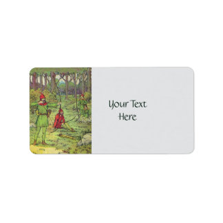 Robin Hood in het bos Etiket