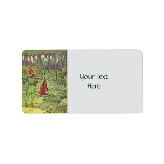 Robin Hood in het bos Etiket (Voorkant)
