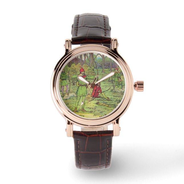 Robin Hood in het bos  Horloge (Voorkant)