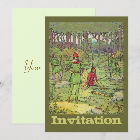 Robin Hood in het bos Kaart (Voorkant / Achterkant)