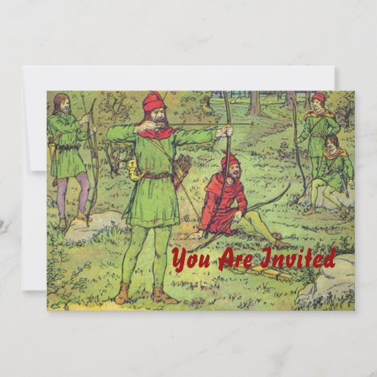 Robin Hood in het bos Kaart (Voorkant)