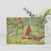 Robin Hood in het bos Kaart (Staand voorkant)