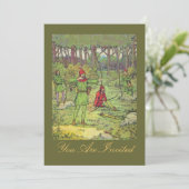 Robin Hood in het bos Kaart (Staand voorkant)