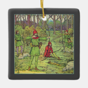 Robin Hood in het bos  Keramisch Ornament