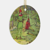 Robin Hood in het bos Keramisch Ornament (Rechts)
