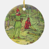 Robin Hood in het bos Keramisch Ornament (Achterkant)