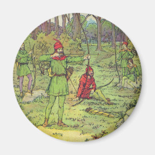 Robin Hood in het bos  Magneet