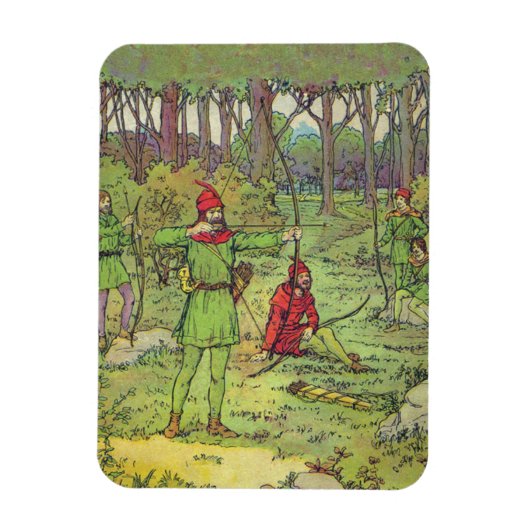 Robin Hood in het bos Magneet (Verticaal)