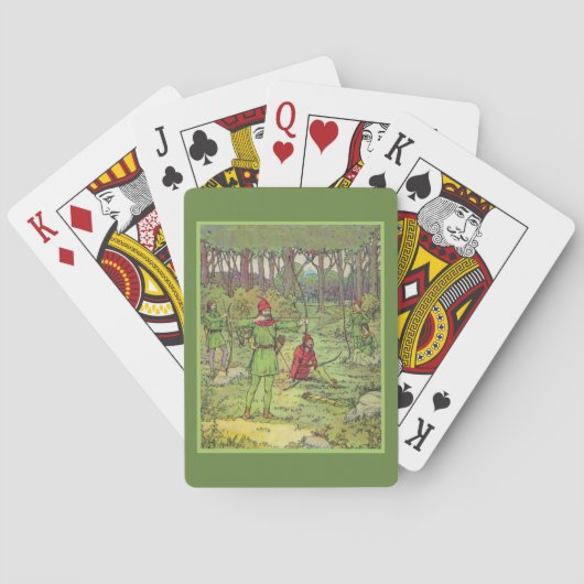 Robin Hood in het bos  Pokerkaarten (Achterkant)