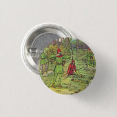 Robin Hood in het bos Ronde Button 3,2 Cm (Voorkant /achterkant)