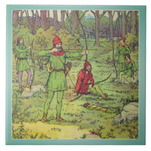 Robin Hood in het bos Tegeltje