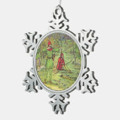 Robin Hood in het bos Tin Sneeuwvlok Ornament (Rechts)